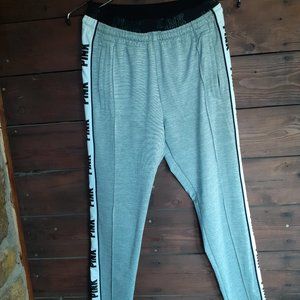 PINK by Victoria's Secret Grey Joggers with logo stripe